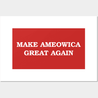 Make Ameowica Great Again 4th of July (White) Posters and Art